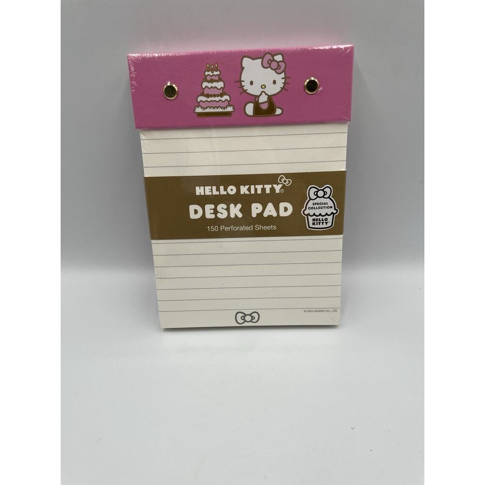 Hello Kitty Sanrio 2024 Birthday Cake Desk Pad Perforated Pages Special Edition